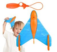 Aerei alianti per bambini - Aeroplano giocattolo con catapulta interattiva con luce sonora, modellino di aereo in schiuma, lancio di lampeggianti a LED | Elastico per il gioco di famiglia di volo