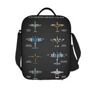 Aerei da caccia della Seconda Guerra Mondiale della RAF Sacco pranzo isolante per donne e bambini Scatole portatili per il cibo Sacco termico