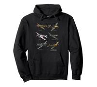 Aerei da Caccia della WW2 Warbirds Felpa con Cappuccio