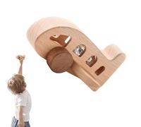 Aerei in legno per aeroplano in legno | Giocattolo sonaglio da masticare per capacità motorie, perline colorate integrate, capacità motorie, aereo per conoscere il trasporto