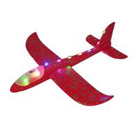 Aerei Planatori in Schiuma per Bambini - Giocattolo Aereo Luminosa 48cm da Lanciare a Mano, Planatore in Schiuma con Funzioni Acrobazia, Volo Dritto e Manovra, Gioco all’Aperto Genitore-Figlio, 10 Luc