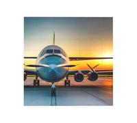 Aereo Aereo al Tramonto Stampa Blocco di Mattoni Puzzle Quadrato Creativo Building Blocks Puzzle Casa Scrivania Decor