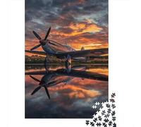 Aereo caccia vintage Puzzle Regalo 1000 Pezzi Scena guerra aerea Non Sbiadisce Per Nonni E Nipoti Interattivo Assemblaggio Collettivo Casa 70x50cm/1000pcs