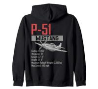 Aereo da Caccia Americano P51 Mustang della seconda Guerra Felpa con Cappuccio