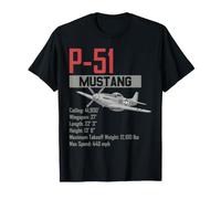 Aereo da Caccia Americano P51 Mustang della seconda Guerra Maglietta