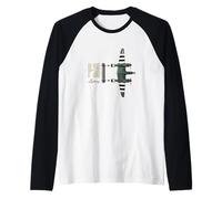 Aereo da Caccia P-38 Lightning della seconda Guerra Mondiale Maglia con Maniche Raglan