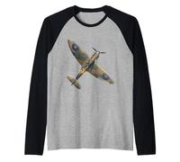 Aereo da Caccia Spitfire, Fan degli Aerei da Guerra della seconda Guerra Mondiale Maglia con Maniche Raglan