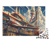 Aereo da caccia vintage Puzzle 1000 Pezzi,Cartone Di Qualità,Gioco Educativo,Sfida Impossibile Aeroplano,Idea Regalo,Decorazione Casa,Adulti E Ragazzi,dai 14 Anni,Antistress 70x50cm