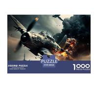 Aereo da guerra Puzzle 1000 Pezzi Carta per Adulti Battaglia aerea Gioco di Puzzle 1000 Pezzi Famiglia Relax Regalo 38x26cm/1000pcs