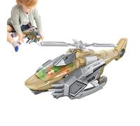 Aereo Elicottero Dinosauro - Giocattolo da Combattimento con Effetto Spray 2 in 1 | Aereo elicottero per bambini, compleanno, regalo di Natale, amante dei dinosauri, ragazzi e ragazze, gioca a giochi