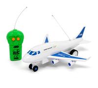 Aereo Giocattolo con Luci Movimento Radiocomando Aereoplano Jumbo Jet Aereoplano Super Jet Caccia Giocattolo con Movimento con Telecomando con luci Aereo RC Grande cm 23 Giocattolo Telecomandato (C)