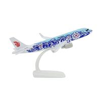 Aereo in Metallo Miniatura 1：300 Per A320 Diecast Simulation Aviation Color Drawing Machine Blue Peony Edition Collectibles