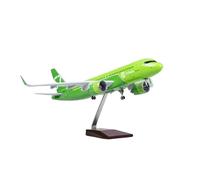 Aereo in Metallo Miniatura 1:80 Per Siberia S7 A320 Neo Modello Di Aereo In Resina Decorazione Per Soggiorno Con Carrello Di Atterraggio E Luce(With light)