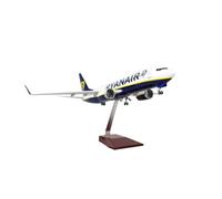 Aereo in Metallo Miniatura 1:85 Per Il Modello Di Aereo Di Linea Ryanair 737 Assemblato Collezione Per Adulti Ornamenti Con Ruote E Luci(With light)