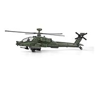 Aereo in Metallo Miniatura Ah-64 Apache Pratica Lega Per Modello Di Simulazione Di Aeroplani In Elicottero Modello Di Suono E Luce Regalo(With retail box)
