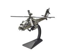 Aereo in Metallo Miniatura Ah-64 Apache Pratica Lega Per Modello Di Simulazione Di Aeroplani In Elicottero Modello Di Suono E Luce Regalo(With foam box)