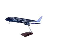 Aereo in Metallo Miniatura Modello Di Aereo In Resina B787-8 Della Compagnia Aerea Riyadh In Scala 1:130 Con Luci Espositore Da Collezione(No light)