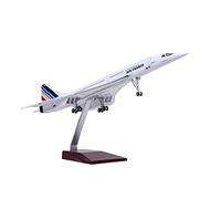 Aereo in Metallo Miniatura Modello In Scala 1:125 Pressofuso Fit Fior Concorde Aeroplano In Resina Airbus Con Display Giocattolo Con Luci E Ruote(A)
