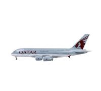 Aereo In Scala 1/160 50,5 Cm Modello A380 Qatar Airlines Con Luci E Ruote Pressofuso In Resina Plastica di aviazione Regali decorazioni espositive