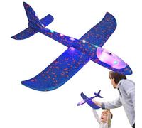 Aereo Luminoso In Schiuma-Bambini Da 48 Cm Aereo Per Aliante Facile Da Volare | Modello Di Aerei Colorato, Regalo Di Compleanno All'aperto Leggero, Gioco Aeronautico Di Lancio A Mano, Aerei Di Tiro Du