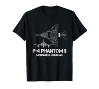 Aereo Mcdonnell Douglas F-4 Phantom II Blueprint Maglietta