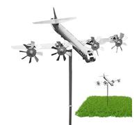 Aereo Meteo Vane - Fortezza Aereo Weathervane, Metallo Windmill Spinner Ornamento | Windmill Spinner per esterni, pezzo unico ed elegante, per la decorazione del giardino all'aperto