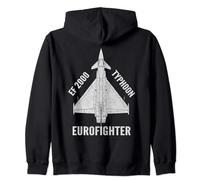 Aereo militare Eurofighter EF2000 Typhoon Jet Felpa con Cappuccio