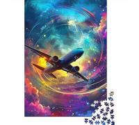 Aereo nel cielo fantastico Puzzle 1000 Pezzi Carta per Adulti Scenario universo onirico Gioco di Puzzle 1000 Pezzi Relax arredamento regalo famiglia 70x50cm/1000pcs