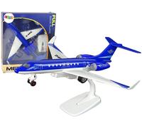 Aereo personale in metallo G-650 con motore a frizione, luci e suoni - blu