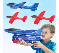 Aereo Polistirolo con Pistola Catapulta, Aeroplano Giocattolo Schiuma Giochi Bambini Bimbi 3 4 5 6 7 8 9 10 Anni Regalo Natale Compleanno Gioco Giardino Esterno All'aperto Montessori Interattivi
