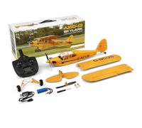 Aereo RC, 2.4G 4CH Brushless Telecomando Aereo 3D/6G EPP Aereo Ala Fissa RTF Ready to Fly Gliding Modello di Aereo con Luce LED, Aereo per Principianti (versione RF) (A106 Giallo)