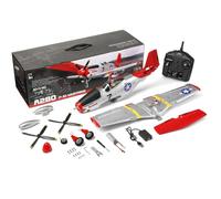 Aereo RC, 2.4G 4CH Brushless Telecomando Aereo 3D/6G EPP Aereo Ala Fissa RTF Ready to Fly Gliding Modello di Aereo con Luce LED, Aereo per Principianti (versione RF) (A280 Argento)