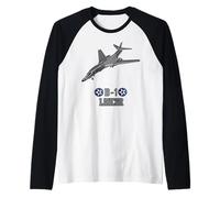 Aereo strategico Militare Americano B1 Lancer Maglia con Maniche Raglan