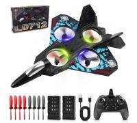 Aereo telecomandato, Afenau 2.4 GHz Aereo Radiocomandato con Batterie, 360° Surround Aerei Telecomandati con LED, 6 Assi Gyro RC Plane, Aereo Giocattolo Telecomandato per Bambini e Adulti