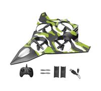 Aereo Telecomandato Elicottero Jet Quadcopter RC Plane con Doppia modalità velocità Struttura Potenziata Materiale PP Resistente Adatto per Ba, con 2 Batterie