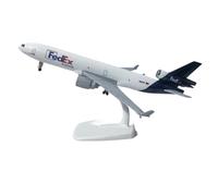 aereo telecomandato For la collezione di modelli di aeroplani in lega metallica piatta modello McDonnell Douglas MD-11 Fedex da 20 cm, regalo