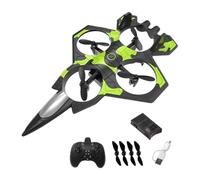 Aereo Telecomandato Rc Fighter Jet Giocattolo Aereo con Struttura Compatta E Durevole Acrobazie Spettacolari Luci LED Vivaci Facile da Comandare Adatt, Nero