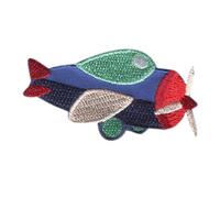 Aereo Veicolo - Toppe Termoadesive Patch Toppa Ricamate, Misura: 5,9 x 3 cm