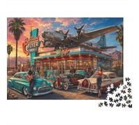 Aereo vintage della Route 66 Vintage Puzzle 1000 Pezzi, Sfida Difficile