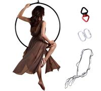 Aerial Hoop Set per Acrobazia e Yoga, Cerchio Professionale a Punto Singolo per Performance Circo e Allenamento, Durevole e Facile da Usare