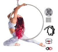 Aerial Lyra Hoop, Aerial Hoop, Aerial Ring Set, Single Point Lyra Aerial Hoop, Stainless Steel Hoop, Yoga Hoop, Circus Aerial Equipment, for Acrobatics Performance, Aerial Fitness), (PAX_ (A Diam