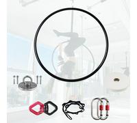 Aerial Lyra Hoop, Lyra Aerial Hoop Kit for Adults, Black Aerial Yoga Ring with Complete Rigging Hardware, Home Practice/Dancing Studio Lyra Ring Tested 440LBS (Size : 90 cm (35"))") (One Color 90