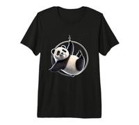 Aerial Lyra Hoop Panda Cute Fun Maglietta Premium