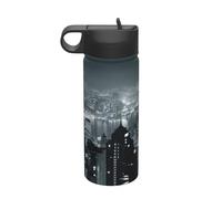 Aerial Night of View Hong Kong Stampa Viaggio 18oz Sport Isolato Bollitore Bottiglia di Acqua Bollitore In Acciaio Inox Tazza Portatile
