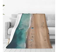 Aerial View of The Beach Print Ultra-Soft Micro Fleece Blanket Warm All Season Sofa Travel Throw for Office for Kids Adults Nap