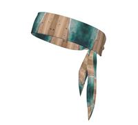Aerial View of The Beach Sport Foulard Uomini e Signore Vestito Copricapo, Fitness, Corsa, Yoga, Fascia Assorbe il Sudore