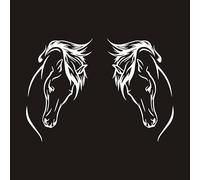 AeRko 2 adesivi per auto a forma di testa di cavallo animale decorazione 3D impermeabile auto styling adesivo personalizzato (colore: B, dimensioni: 17 cm)