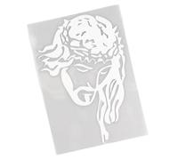AeRko Adesivi per auto neri con Gesù Cristo adesivi originali in vinile decorazione finestra paraurti laptop (colore: A, dimensioni: 15 cm)