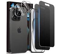 Aerku 2x Privacy Pellicola Protettiva Opaca per iPhone 17 Pro e 2x HD Vetro Temperato Protettiva Fotocamera Posteriore, Anti-Spia Anti-Impronte Protezione Schermo, Durezza 9H Opaco Vetrino Film