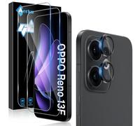 Aerku Pellicola Vetro Temperato per Oppo Reno 13F / 13 FS, con Protezione Lente Fotocamera [2+1 Pezzi], 0,33mm Ultra Trasparente [Durezza 9H Anti Graffi] Protezione Schermo Pellicola Protettiva